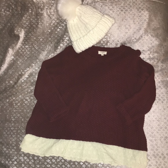 Textured Lace hem Sweater - Picture 3 of 5